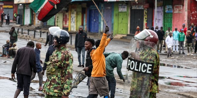 Kenyans protest during the commemoration of Saba Saba in Nairobi