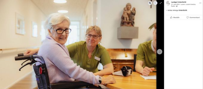Im Landgut Unterlöchli kümmert sich ausgebildetes Pflegepersonal um die Bewohnenden. Die zwei mutmasslichen Video-Täter wurden umgehend freigestellt. Landgut Unterlöchli Luzern Videos