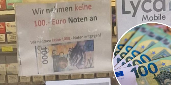 Falschgeld K-Kiosk Euro Franken