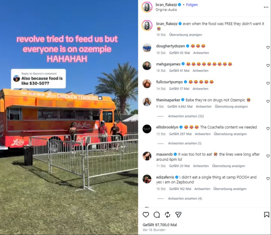 Vor den Foodtrucks am Coachella bilden sich keine Schlangen.