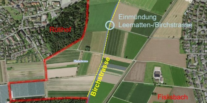 Plan Fislisbach Birchstrassen Karte