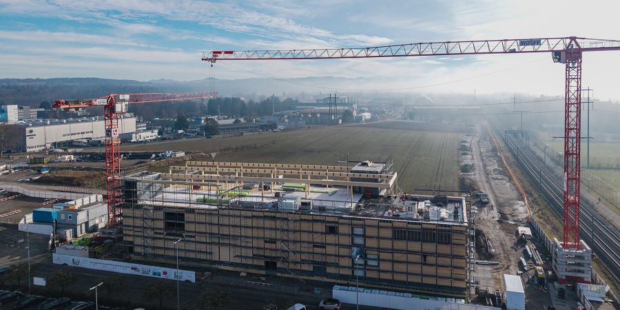 Energiezentrale im Bau