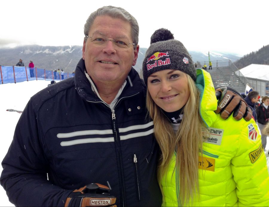 Stolz trotz Tragik: Lindsey Vonn und ihr Vater Alan Kildow – ein Bild aus besseren Tagen vor dem Olympia-Drama (Archiv).