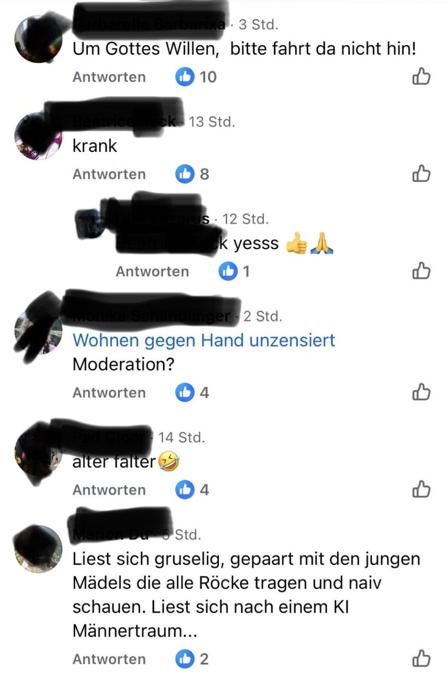 Andere Nutzer verteidigten die Frauen im Kommentarbereich gegen sexistische Aussagen und forderten mehr Respekt.