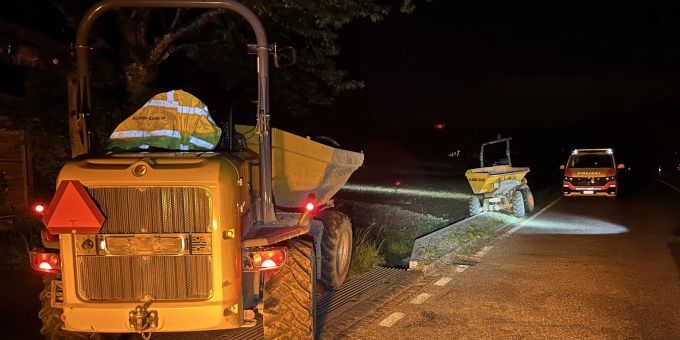 Winterthur: Strolchenfahrt mit Baumaschinen. Winterthur