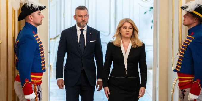 Die slowakischen Politiker Zuzana Caputova und Peter Pellegrini luden alle Parteien zu einer Beratung aufgrund des Attentats auf Fico ein. attentat fico