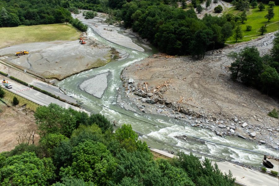 Eine Woche davor sorgten Unwetter im Misox GR für Überschwemmungen und Erdrutsche.