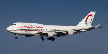 Flugzeug in der Luft, Royal Air Maroc.