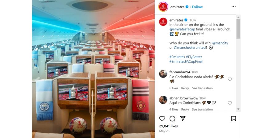 Instagram, emirates