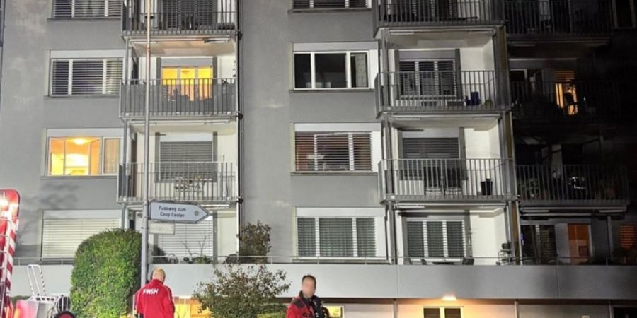 Die Feuerwehr verhinderte, dass sich das Feuer auf weitere Wohnungen ausbreitete.