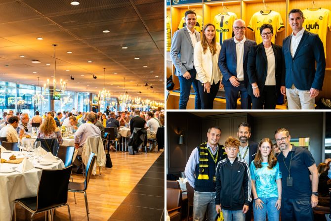 Gelb-Schwarz auf dem Spielfeld, viel Gelb-Schwarz auch in der Champions Lounge! - Rubi Bill