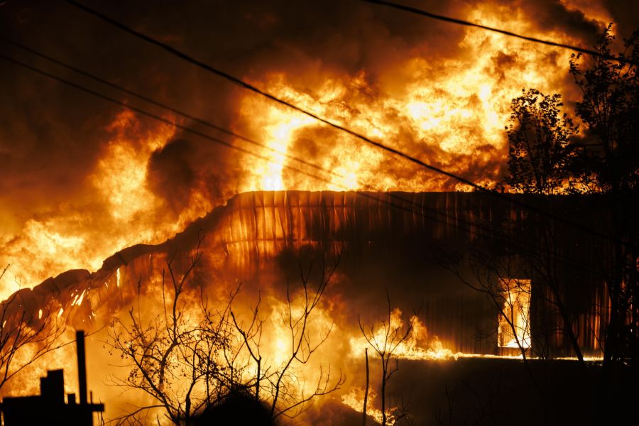 In Oreokastro bei Thessaloniki setzte ein Waldbrand in den vergangenen Tagen zwei Fabriken in Brand, mehrere Vororte mussten evakuiert werden.