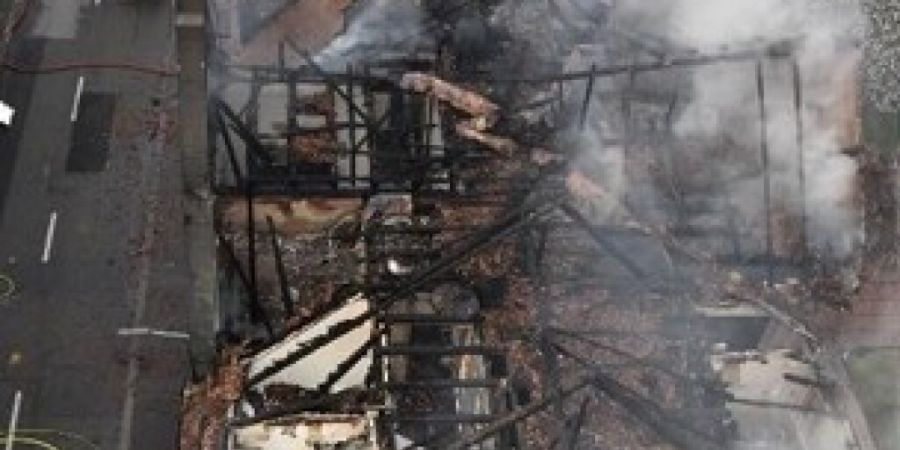 Das historische Gebäude war beim Brand im vergangenen April vollständig zerstört worden. (Archiv)