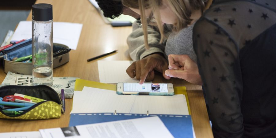 Schülerin und Schüler lernen