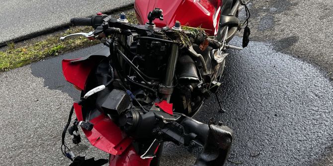 Selbstunfall Motorrad