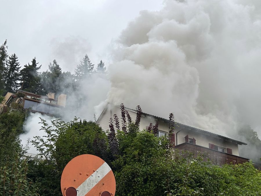 Aufgrund des Feuers kam es zu einer Rauchentwicklung.