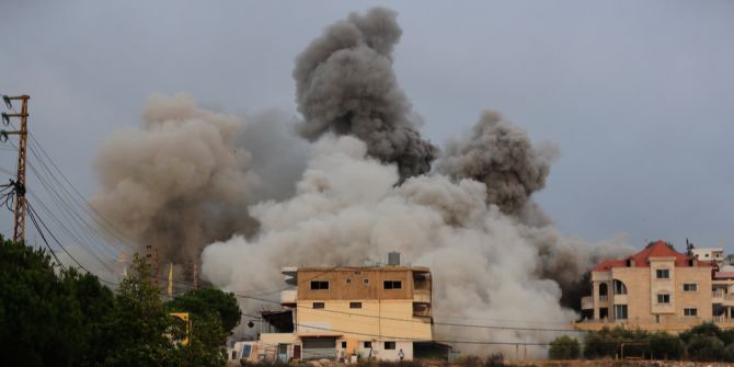 Rauchwolke Angriff Libanon Israel