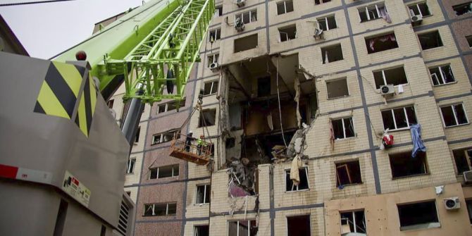 Haus Einschlag Krieg Dnipro