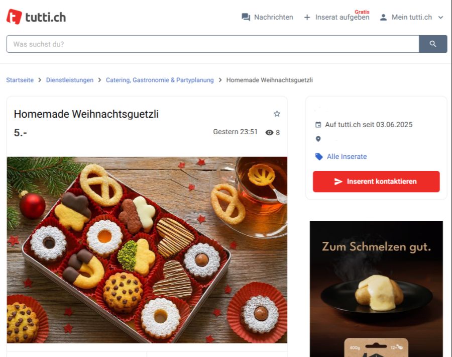 Auch auf Tutti gibt es entsprechende Inserate.