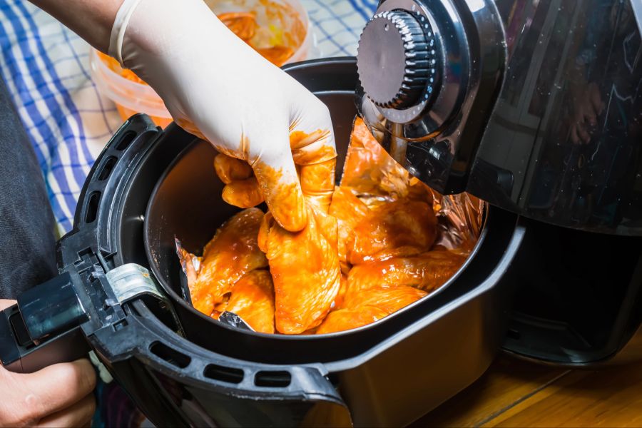 Marinierte Hühnchenstücke, Airfryer