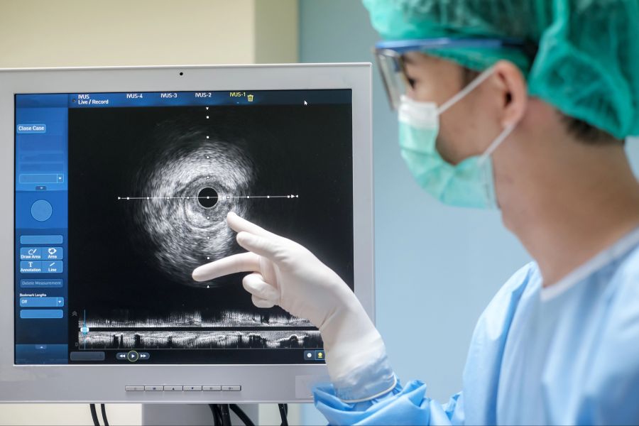 Bildschirm Ultraschall Arzt Labor