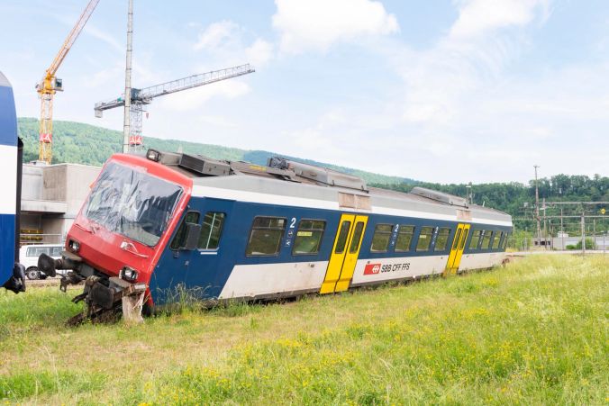 Upps, dieser Treibwagen dient der Eingreiftruppe als Übungsobjekt.
