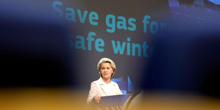 Ursula von der Leyen, Präsidentin der Europäischen Kommission, bei einer Pressekonferenz in Brüssel.