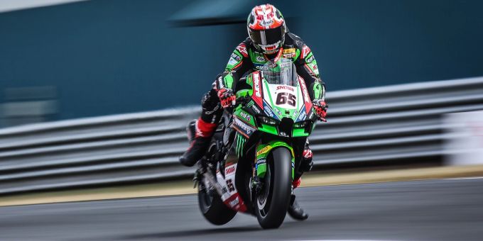Jonathan Rea beim Training der Superbike-Weltmeisterschaft in Donington. Jonathan Rea