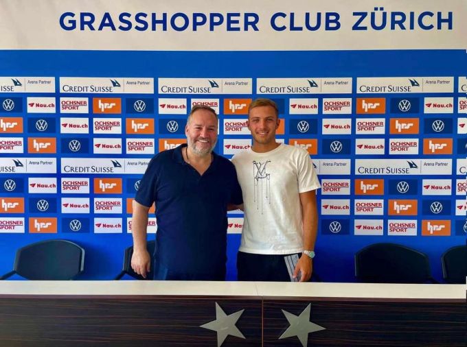 Giotto Morandi (r.) zusammen mit seinem Berater Gianluca Di Domenico. GC