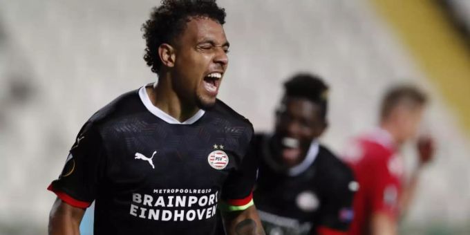 Soll beim BVB ein Kandidat sein: Donyell Malen. Foto: Petros Karadjias/AP/dpa Soll beim BVB ein Kandidat sein: Donyell Malen. Foto: Petros Karadjias/AP/dpa