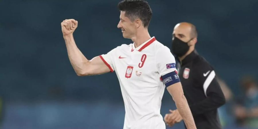 Sicherte Polen einen Punkt gegen Spanien: Robert Lewandowski. Foto: David Ramos/Getty-pool/dpa