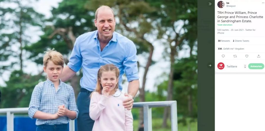 Prinz William zeigte sich gemeinsam mit seinem Sohn George und seiner Tochter Charlotte.