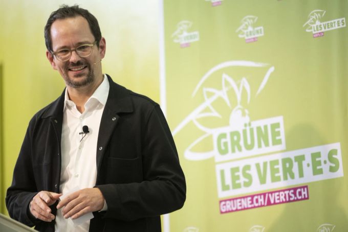 Balthasar Glättli, Präsident Grüne Schweiz, spricht an der Delegiertenversammlung der Grünen Schweiz am Samstag, 22. Oktober 2022, in Winterthur. Die Grünen Wahlen 2023