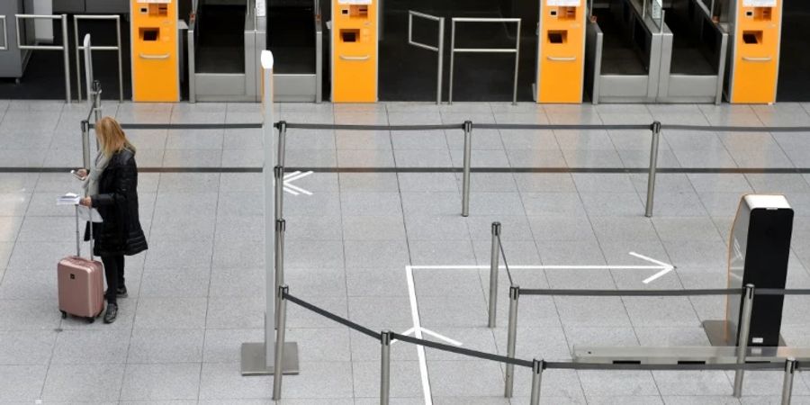 Flughafen München während eines Streiks 2019