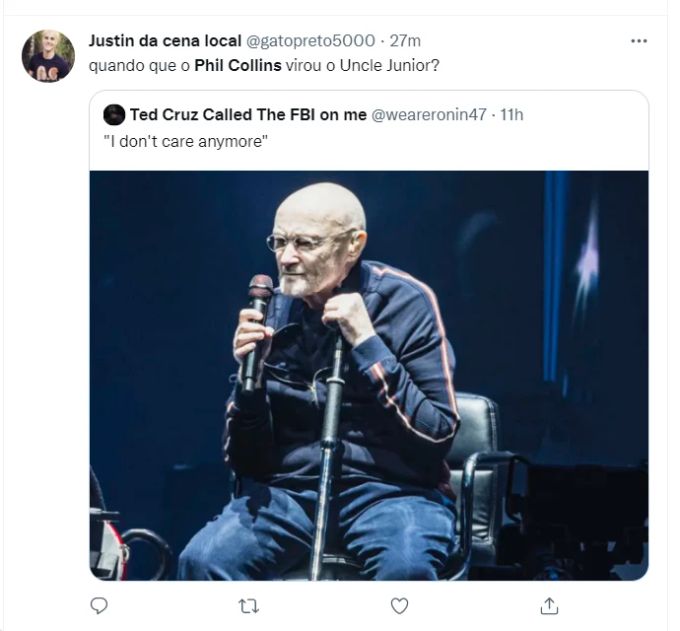 Superstar Phil Collins aktuell auf der Bühne. Gezeichnet von seinen gesundheitlichen Problemen. Phil Collins