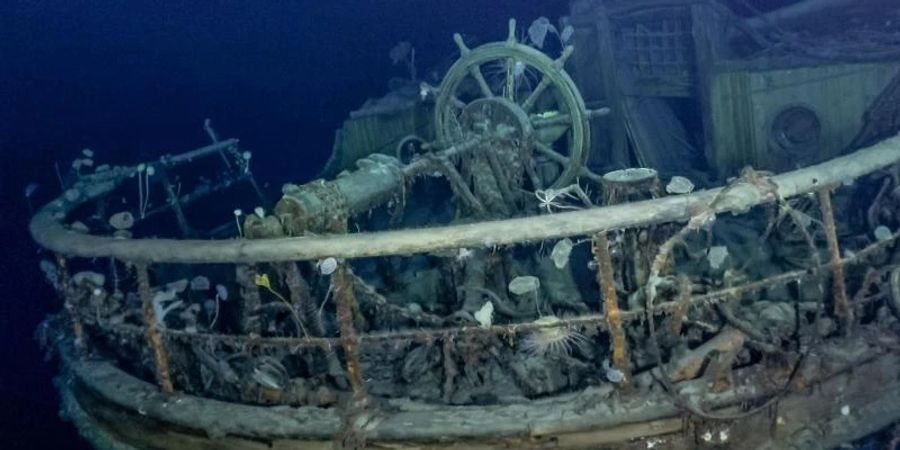 Mehr als 100 Jahre war das britische Expeditionsschiffs «Endurance» im antarktischen Weddellmeer verschollen. Nun haben Forscher das hölzerne Wrack gefunden. Foto: Credit Falklands Maritime Heritage Trust/National Geographic/dpa