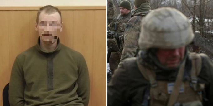 Dieser gefangene Russe packt vor der Kamera aus. Gefangener Russe Zivilisten Ukraine Krieg