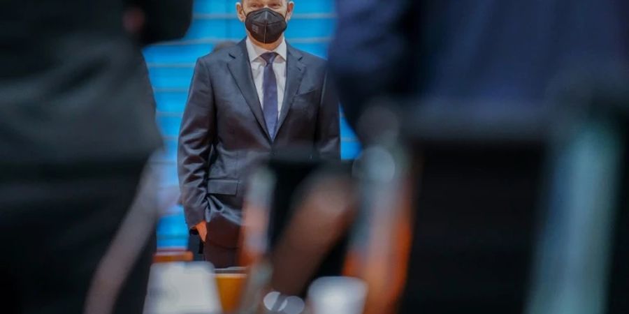 Bundeskanzler Scholz bei einer Kabinettssitzung