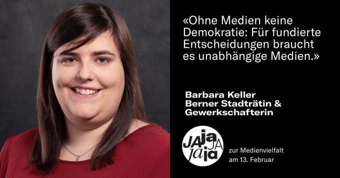 Die Berner Stadträtin und Gewerkschafterin Barbara Keller ist Mitglied des Komitees «Ja zur Medienvielfalt». Mediengesetz