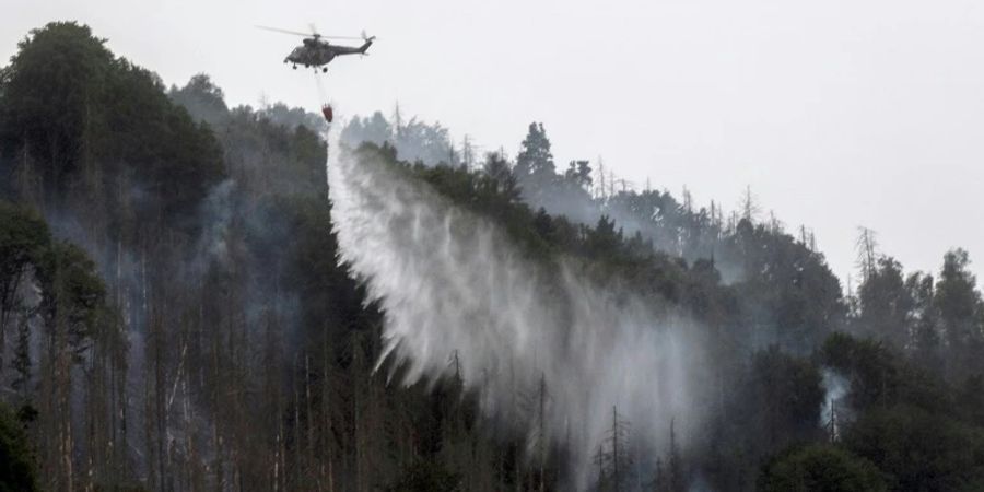 Waldbrand in Sächsischer Schweiz