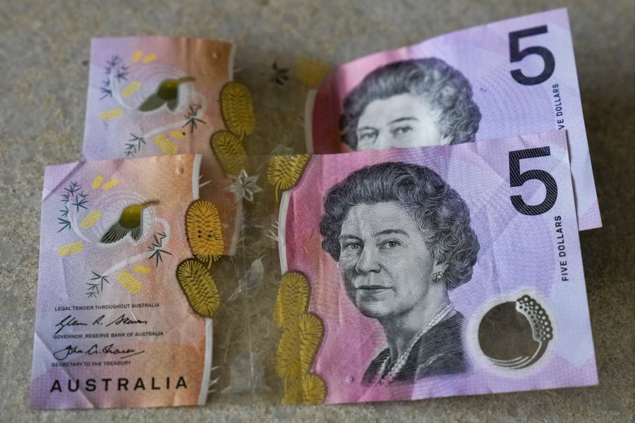 Die australische Fünf-Dollar-Note zeigt Queen Elizabeth.