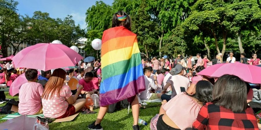 Demonstration für Homosexuellenrechte in Singapur 2017