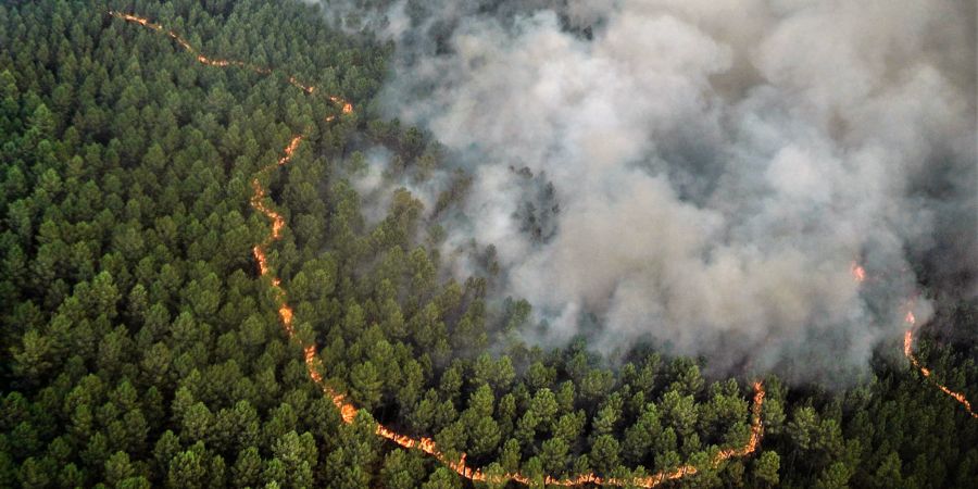 Wildfires in southwestern France
