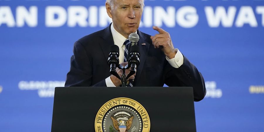 US-Präsident Joe Biden spricht bei einer Veranstaltung. Foto: Patrick Semansky/AP/dpa