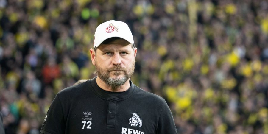 Kölns Trainer Steffen Baumgart vor dem Spiel.