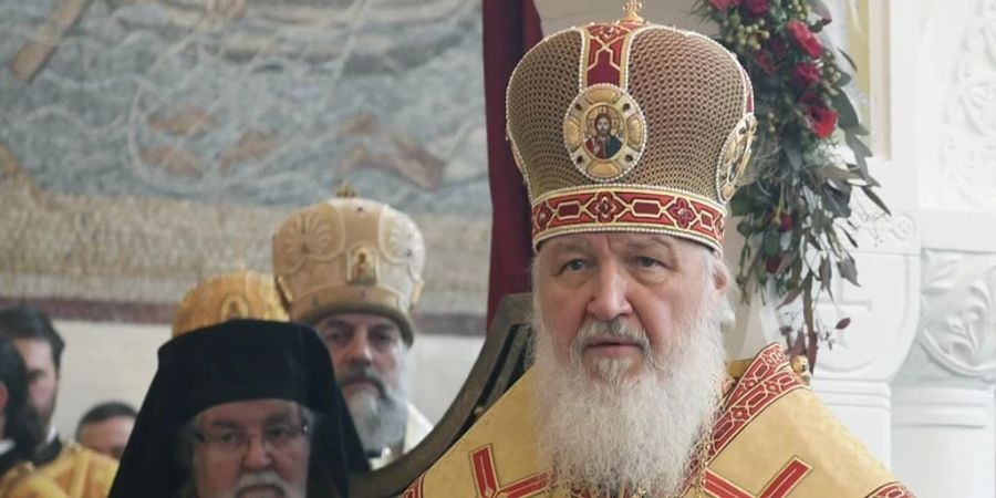 Patriarch Kyrill, das Oberhaupt der russisch-orthodoxen Kirche: Zudem habe Putin Atomwaffen und Kirche gemeinsam als  «Verteidiger des Vaterlands» inszeniert.