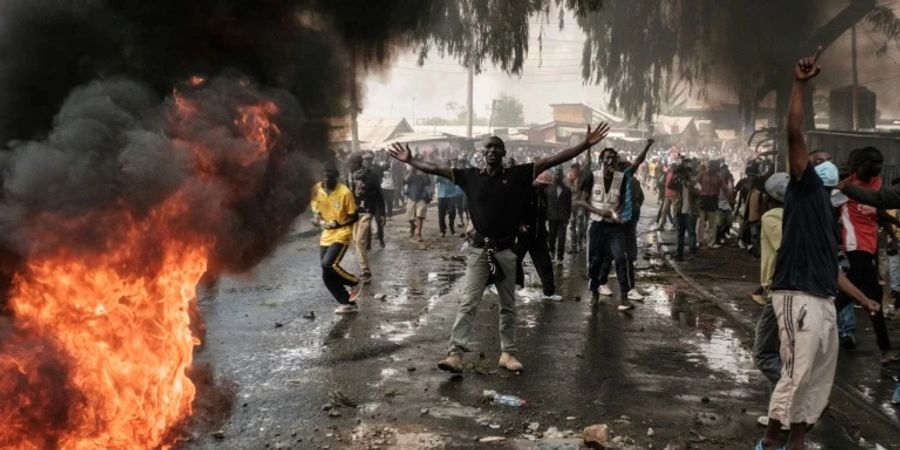 Protestierende in der kenianischen Hauptstadt Nairobi.