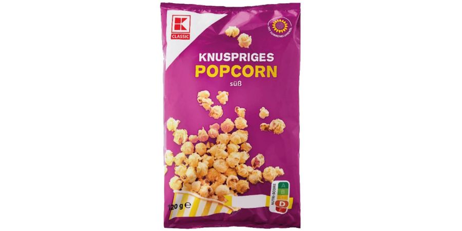 Das Produkt «K-Classic Knuspriges Popcorn süss» wird zurückgerufen. Betroffen sind demnach die Chargennummern 44D23 und 45A23 mit den Haltbarkeitsdaten 18. und 19. September 2023.