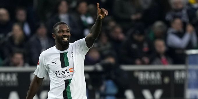 Ist Jonas Omlin offenbar ein Dorn im Auge: Gladbach-Stürmer Marcus Thuram. Marcus Thuram Borussia Mönchengladbach