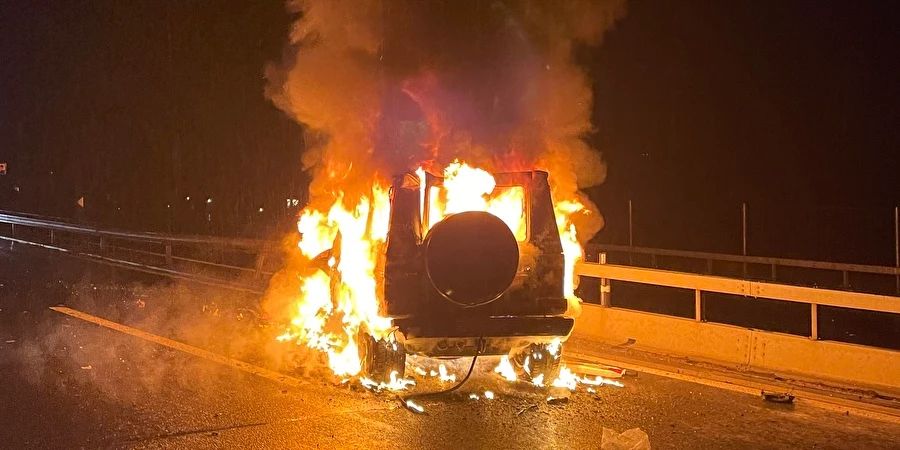 Seedorf: Fahrzeugbrand nach Verkehrsunfall